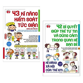 [Download Sách] Combo 2 Cuốn Sách Kỹ Năng Xã Hội Cho Trẻ Em: 43 Kĩ Năng Kiểm Soát Tức Giận + 42 Bí Quyết Giúp Trẻ Tự Tin Và Dũng Cảm Trong Quan Hệ Bạn Bè / Bộ Những Cuốn Sách Kinh Nghiệm Từ Nước Nhật - Tặng Kèm Bookmark Happy Life