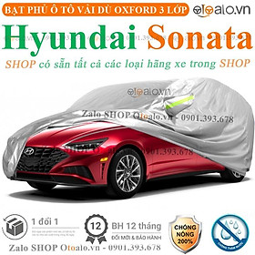 Bạt che phủ xe ô tô Hyundai Sonata 3 lớp cao cấp