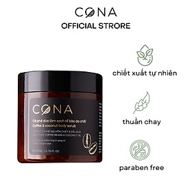 Cà phê dừa làm sạch tết bào da chết body Cona 200ml