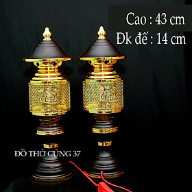 Mua CẶP ĐÈN THỜ CHỮ PHẬT NẮP Ô CAO 43 CM