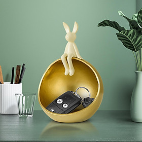 Creative Rabbit Storage Box Statue Key Holder Ornament Home Decor