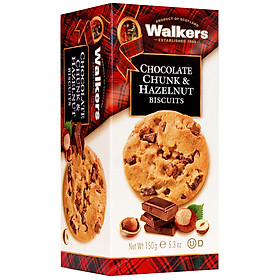 Bánh Quy Socola Hạt Dẻ Walkers Choc Chunk & Hazelnut (150g)