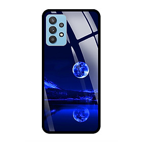 Ốp Lưng Kính Cường Lực Cho Điện Thoại SAMSUNG GALAXY A32 - 0269 MOON02 - Hàng Chính Hãng