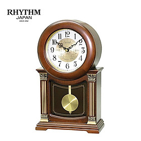 Mua Đồng hồ để bàn Rhythm CRJ722CR06 Kt 20.0 x 32.2 x 10.5cm  1.5kg Vỏ gỗ. Dùng Pin.