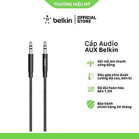 Mua Cáp audio AUX 3.5mm Belkin vỏ dù metallic 1.2m - Hàng Chính Hãng - AV10164BT04-BLK