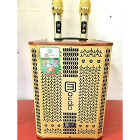 Mua Loa Kéo CMAUDIO K8 Bass 20cm Vỏ Gỗ Tặng 2 Mic Không dây  Kết nối Bluetooth USB AV Line - Hàng chính hãng