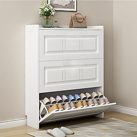 Mua Tủ Giày Gỗ MDF Chống Ẩm Cánh Lật Siêu Gọn 3 Tầng 3 Ngăn Siêu Rộng VANDO