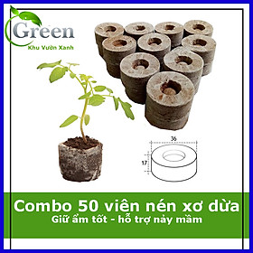 Mua Combo 50 Viên Nén Xơ Dừa (Viên Nén Ươm Hạt)