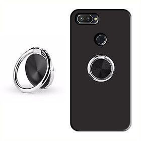 ỐP LƯNG DẺO ĐEN KÈM NHẪN DÀNH CHO REALME 3 PRO
