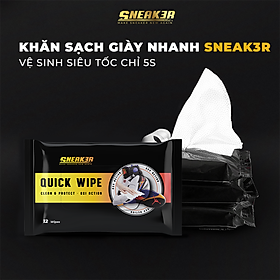 Khăn lau sạch giày nhanh siêu tốc SNEAK3R WIPES gói 12c - Gói 32 tờ