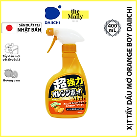 Xịt Tẩy Dầu Mỡ và Tẩy Rửa Nhà Bếp Siêu Mạnh DAIICHI Orange Boy 400mL – Nội Địa Nhật Bản