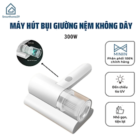 Máy hút bụi cầm tay không dây sử dụng pin sạc, chuyên dụng hút bụi vệ sinh giường nệm, chăn ga, ghế sofa, Máy hút bụi giường nệm diệt khuẩn UV - Hàng chính hãng MINIIN 