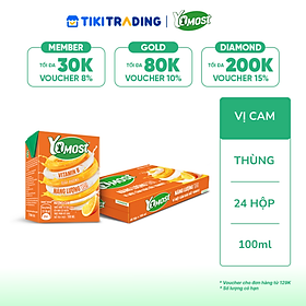 Thùng 48 Hộp Sữa chua uống Yomost vị cam 100ml/hộp
