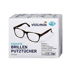 Khăn giấy lau kính Visiomax làm sạch kính mắt & màn hình Đức 52 tờ