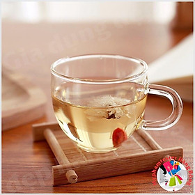 Chén trà thuỷ tinh có quai dung tích 80ml
