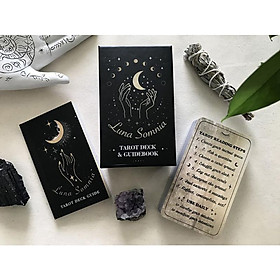  [Size Gốc] Bộ Bài Luna Somnia Tarot 78 Lá Bài 7x12 Cm Tặng Đá Thanh Tẩy