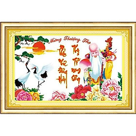 Tranh thêu chữ thập Mừng Thượng Thọ DLH-222758