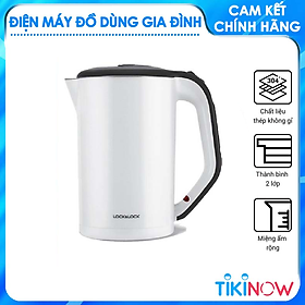 Bình Đun Siêu Tốc 2 lớp Lock&Lock EJK738WHT (1.7L) - Trắng - Hàng chính hãng