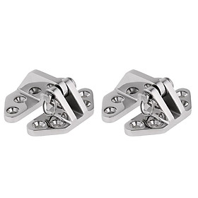 2 Pieces Polished 316 Stainless Steel Hatch Hinge with Removable Pin Marine Boat Hardware Deck Caravan 2.7 x 2.56 x 1.18