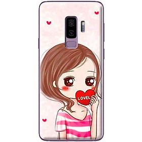 Ốp Lưng Dành Cho Samsung Galaxy S9 Plus Anime Cô Gái Và Tim