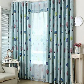 Mua Rèm vải họa tiết rừng cây trái tim