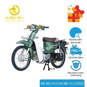 Xe Máy 50cc DK Retro - Màu Xanh Rêu Sần