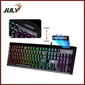 BÀN PHÍM GAMING AULA F3020 MÀU ĐEN LED RGB - JL - HÀNG CHÍNH HÃNG