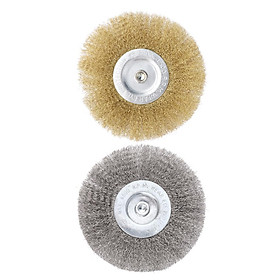 2Pcs Polishing Brush Wire Wheel Brushes for Drill Rotary Tool 100mm