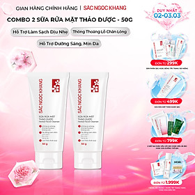 Combo 2 tuýp Sữa rửa mặt Sắc Ngọc Khang 100g giúp làm sạch bã nhờn, bụi bẩn cho da