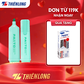 Bút dạ quang màu Pastel Thiên Long Flexoffice Pazto FO-HL009/VN - Bút dạ quang rửa được - Không để lại vết khi Photocopy