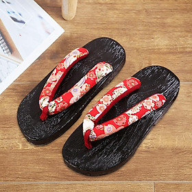 Japanese Style Wooden Clogs Slippers Indoor Outdoor Comfortable Geta Sandals