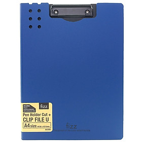 File Khóa Dọc Chống Xước A4 A6381 - Màu Xanh Dương