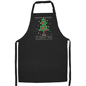 Tạp Dề Làm Bếp In Hình Christmas Chemistry Science Periodic Table Chemist Tree Premium