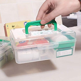 Mua Hộp đựng thuốc / vật dụng y tế 800ml  thiết kế nắp đậy thông minh  bảo quản và cất giữ vật dụng gọn gàng - nội địa Nhật Bản