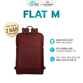 Balo laptop Tucano Flat 13 inch, thương hiệu Ý, bảo hành 2 năm