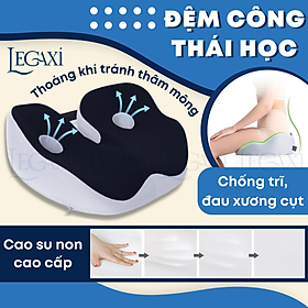 Mua Đệm ghế  nệm ngồi công thái học dày văn phòng ruột cao su non giảm thâm mông trĩ đau mỏi cho người ngồi lâu Legaxi