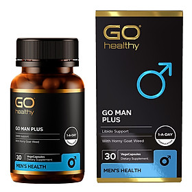 GO MAN PLUS 30 VIÊN - Viên uống tăng cường sinh lý nam, cải thiện và làm chậm quá trình mãn dục nam nhập khẩu chính hãng GO Healthy New Zealand