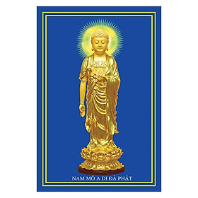 Hình Phật vàng trang trí nơi thờ cúng hiện đại mẫu phật adida, tam thánh, Tranh Phật Giáo Adida Phật 2279