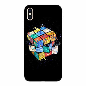 Ốp lưng in cho Iphone X/ Xs  Rubik Vũ Trụ
