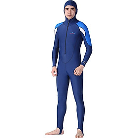 Men's long-sleeved one piece hooded wetsuit anti-UV snorkeling surfing jellyfish clothing