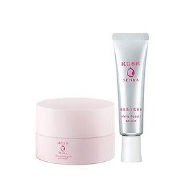 Bộ đôi Senka dưỡng da trắng mượt mờ thâm (Serum Dưỡng Trắng Da White Beauty 35g + Kem Trắng Da Ban Đêm 50g)