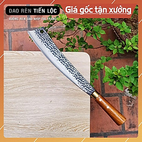 Mua Dao Chặt Cây Đi Rừng Thép Nhíp Ô Tô Dập Vân 2 Mặt - Cán Cẩm Chỉ Cao Cấp