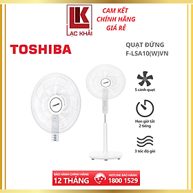 Mua Quạt đứng Toshiba F-LSA10(W)VN  Màu Trắng   50W- 5 cánh - Hẹn giờ tắt - Góc đảo gió 85 độ - Hàng chính hãng  bảo hành 12 tháng