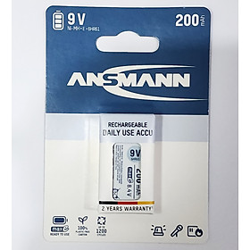 Pin sạc 9V - 200mAh ANSMANN - Hàng Nhập Khẩu
