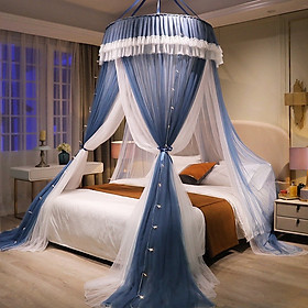 Mùng công chúa cao cấp treo trần, màn khung tròn không khoan tường phòng ngủ đẹp chống muỗi ZO HOME - N4-1