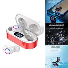 Wireless 5.2 Bluetooth Earbuds in Ear Headphone HiFi Stereo Built in Mic Waterproof Sport Headset for Game Running Driving 3D Deep Bass