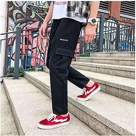 Quần jogger nam nữ túi hộp vải kaki ống suông thời trang dạo phố