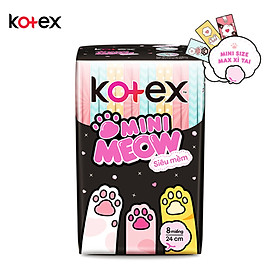 Băng Vệ Sinh Kotex Mini Meow Siêu Mềm SMC 8 miếng