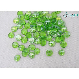 Sỏi trang trí thủy tinh trong suốt xanh lá SOI-01