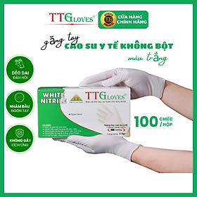 Mua Găng Tay Y Tế Size XS Không Bột Nitrile TTGLOVES Màu Trắng (100 Chiếc/hộp)